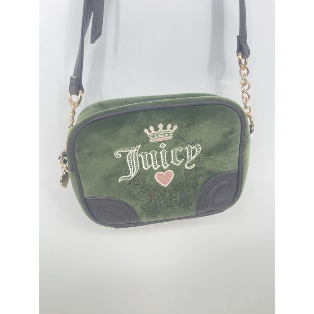 NWOT Juicy Couture SuperGreen Chocolate Heritage Crossbody Bag‎
